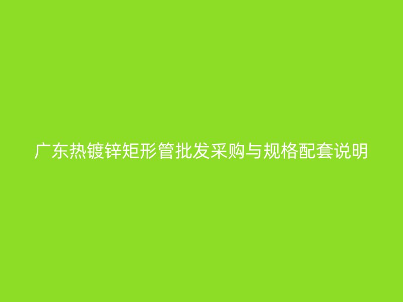 廣東熱鍍鋅矩形管批發(fā)采購(gòu)與規(guī)格配套說(shuō)明